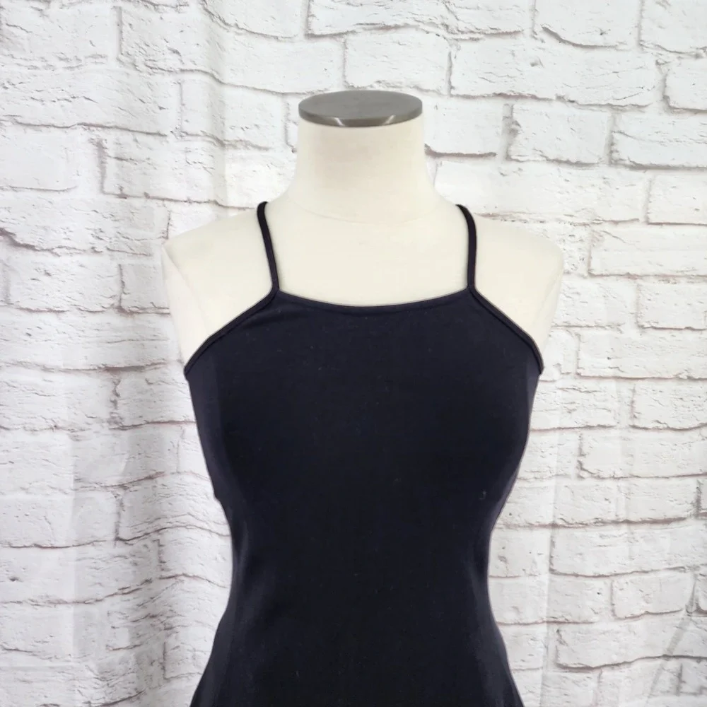 Brandy Melville Ballet Dress Black Preppy Mini Clean Girly Spaghetti OS Small - Picture 2 of 9